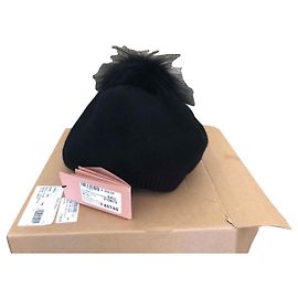 Miu Miu cappello cappelli nero Nero Rosa