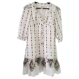 Guess Dress Beige Polyester Beige