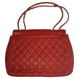 Chanel-Chanel, SAC CHANEL DOUBLE FACE JUMBO ROUGE ÉDITION LIMITÉE-Rouge