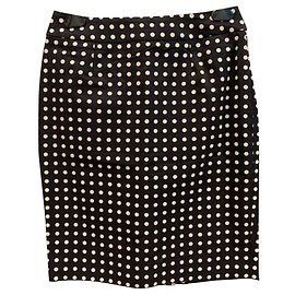 Yves Saint Laurent Gonna di cotone a pois Nero