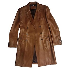 Dolce & Gabbana leather coat Beige