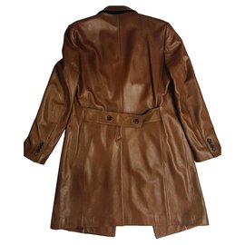 Dolce & Gabbana-Dolce & Gabbana leather coat-Beige