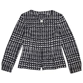 Marc Cain houndstooth blazer cardigan Black White