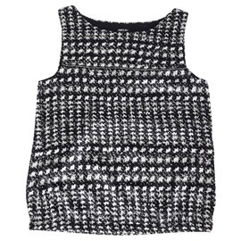 Marc Cain-Marc Cain Houndstooth top s-Preto,Branco