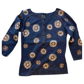 Irié-Cotton sweater-Blue
