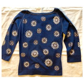 Irié-Cotton sweater-Blue