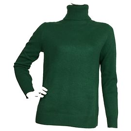 Cos reines Kaschmir-Top mit Rollkragenkragen Dunkelgrün