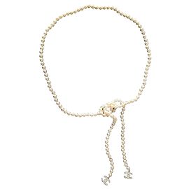 Chanel, Halskette Gürtel Weiß