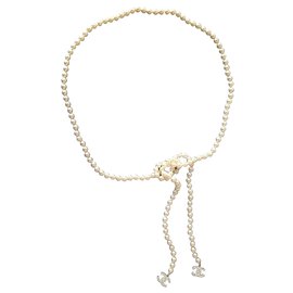 Chanel-Chanel, Necklace Belt-White