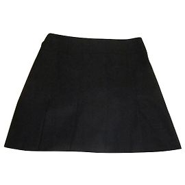 Falda de lana negra Burberry Negro