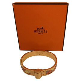 Hermès-Hermès dobradiça pulseira savana dance-Multicor
