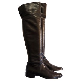 Autre Marque-Beautiful Paolo Biondini thigh boots-Black