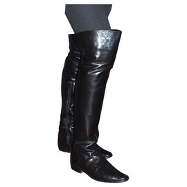 Autre Marque-Beautiful Paolo Biondini thigh boots-Black