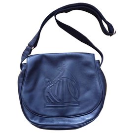 Lanvin-Vintage leather shoulder bag-Black