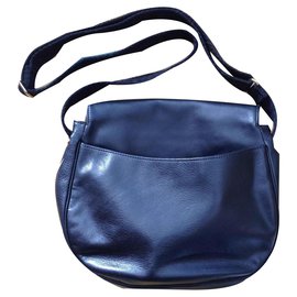 Lanvin-Vintage leather shoulder bag-Black