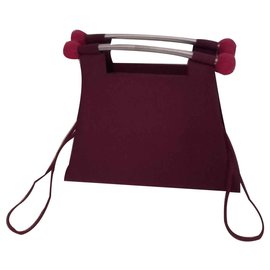 Autre Marque-SMALL BAG OF SHAPE TRAPEZE SHOULDER OR HAND-Dark red