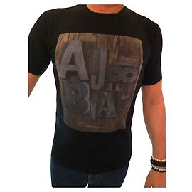 Camiseta Armani Jeans negra de algodón Negro