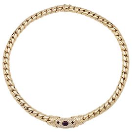 inconnue Collana in oro giallo con diamanti e rubini. Altro