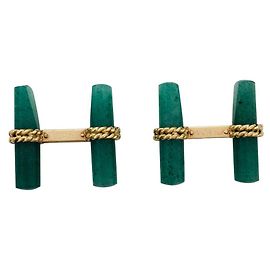 Gemelli Van Cleef & Arpels in oro giallo e avventurina verde. Altro