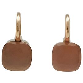 Pendientes "Nudo" de pomellato en oro amarillo y cuarzo rosa.. Otro