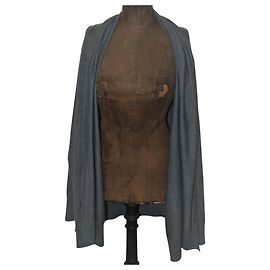 Chaleco Largo Rodier Gris Cachemira Lana Gris