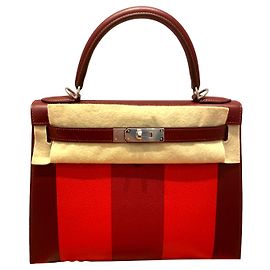 Hermès Kelly Sellier 28 Cuir Multicolore Multicolore