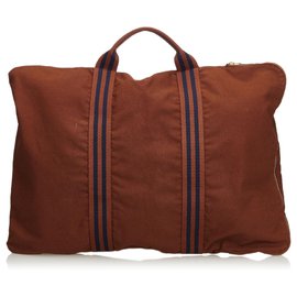 Hermès-Canvas Porte-Document Business Bag-Brown,Blue,Navy blue