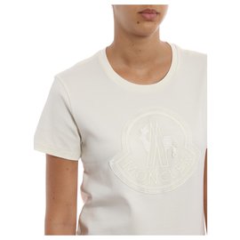 Moncler-T-shirt MONCLER com logótipo maxi Moncler-Branco
