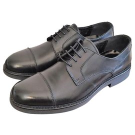 Autre Marque-Baldinini men's new lace up shoes-Black