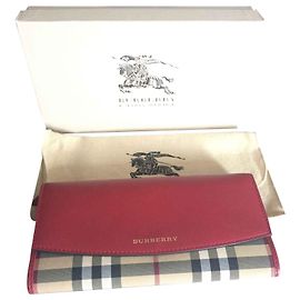 Burberry canvas wallet Haymarket Dark red