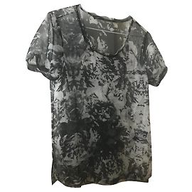 All Saints Black Polyester Top XS Black