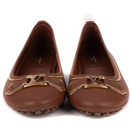 Louis Vuitton-Louis Vuitton "Oxford Flat" ballerinas in black suede, taille 41, new condition!-Brown