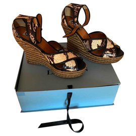 Sandali Lanvin in Python Multicolore Multicolore