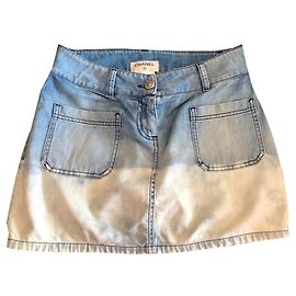 Chanel Shadow Jeansrock Andere