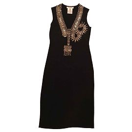 Givenchy Kleid mit Schmucksteinen Schwarz Schwarz