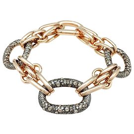 Pulseira de pomellato, Modelo "Tango" em ouro rosa, diamantes de prata e marrom. Outro