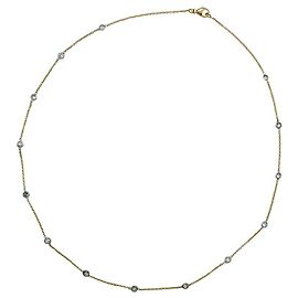 inconnue Collana grondaia in oro giallo, bianco e diamanti. Altro