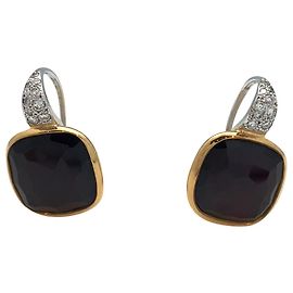 Pendientes de pomellato "sherazade" de oro amarillo y blanco, granate y diamantes. Otro