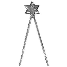 inconnue Pingente de ouro branco, diamantes de estrela. Outro