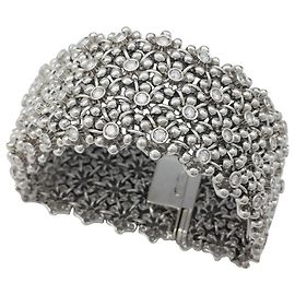 inconnue Pulseira de punho macio de ouro branco, diamantes. Outro