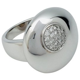 inconnue-White gold and diamonds ring.-Other