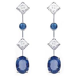 Chaumet Ohrringe, "Clarissa", in Weißgold, Saphire und Diamanten. Andere