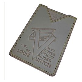 Louis Vuitton NATURAL LEATHER CARD HOLDER Beige