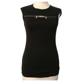 McQ Black Lyocell Top Black