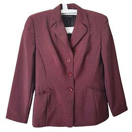 Escada Ladder Board Blazer Red Wool Silk Red Other