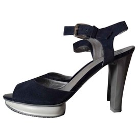 Hogan-Sandals with heels-Navy blue