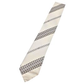 Emilio Pucci Ivory white silk tie White