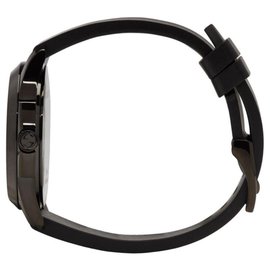 Gucci-MENS ANGRY CAT MOTIF BLACK RUBBER STRAP WATCH YA1264021-Black