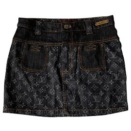 Mini falda de Louis Vuitton Gris Azul oscuro