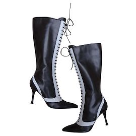 Sergio Rossi Botas Negro Blanco
